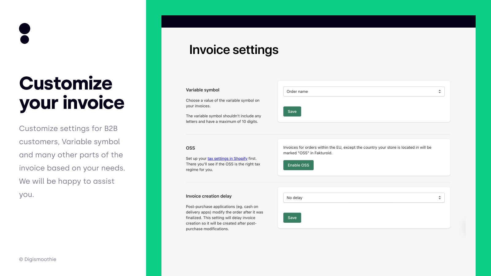 Customize invoices in Shopify to fit European standards