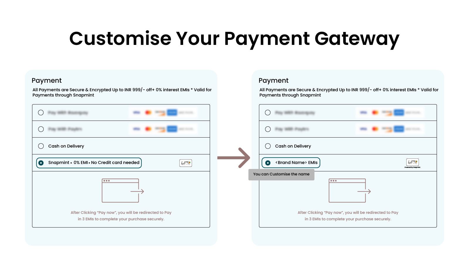 Customize Payment Gateway Names