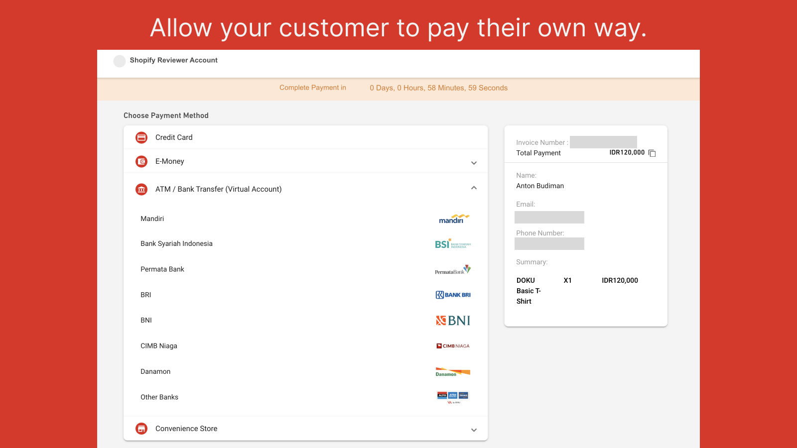 Customize Payment Page by DOKU