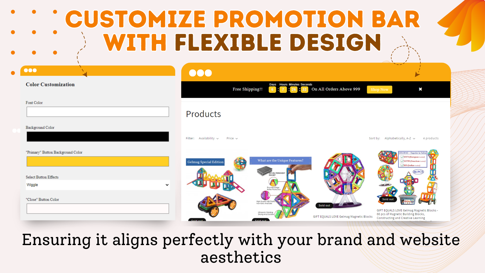 Customize Promotion Bar with Flexible Design