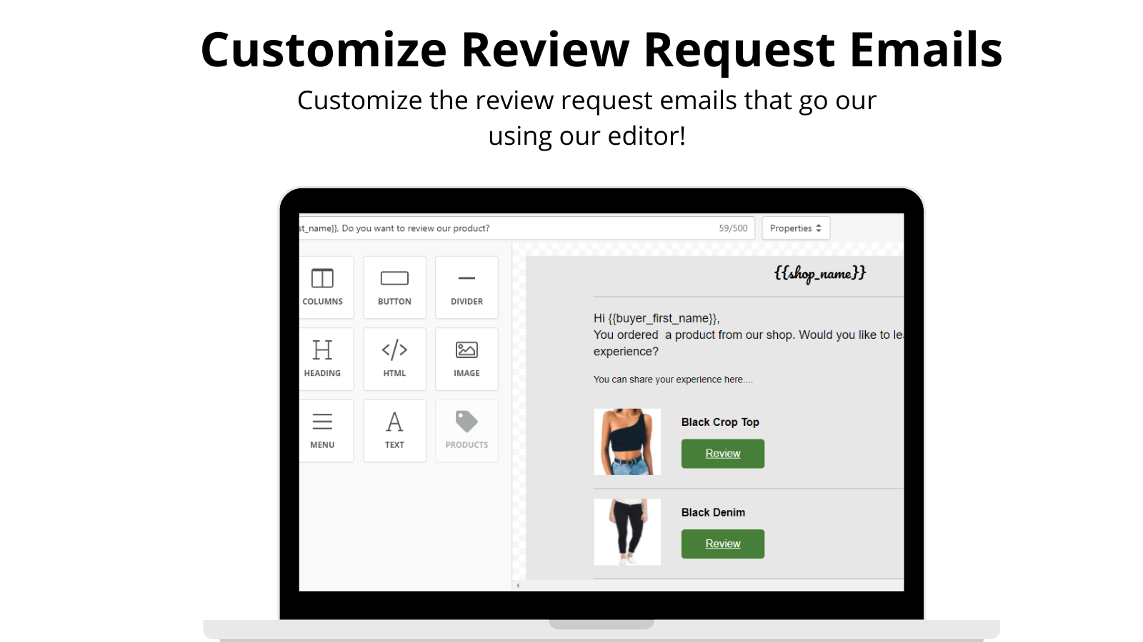 customize review templates