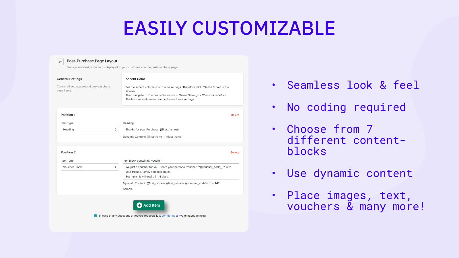 customize shopify post purchase checkout page 