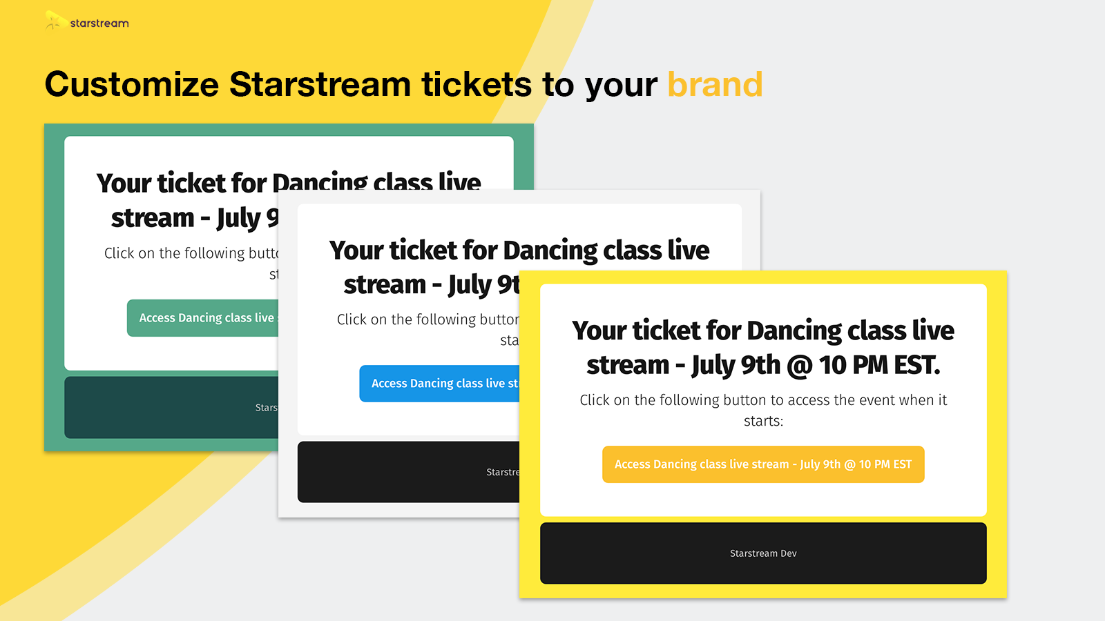 Customize Starstream emails to your brand