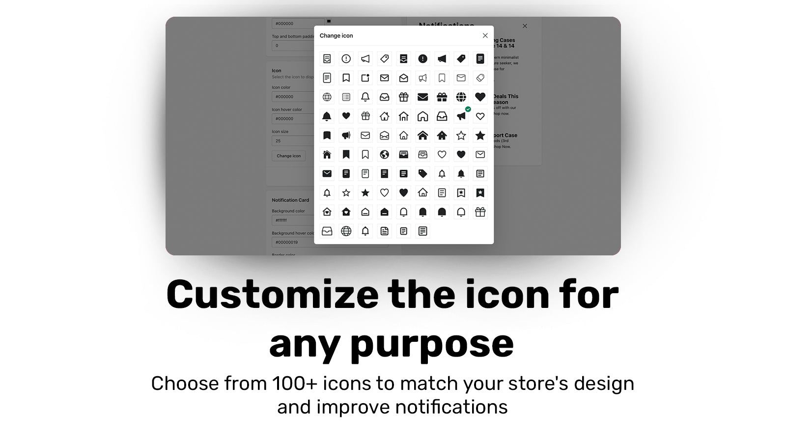 Customize the icon for any purpose