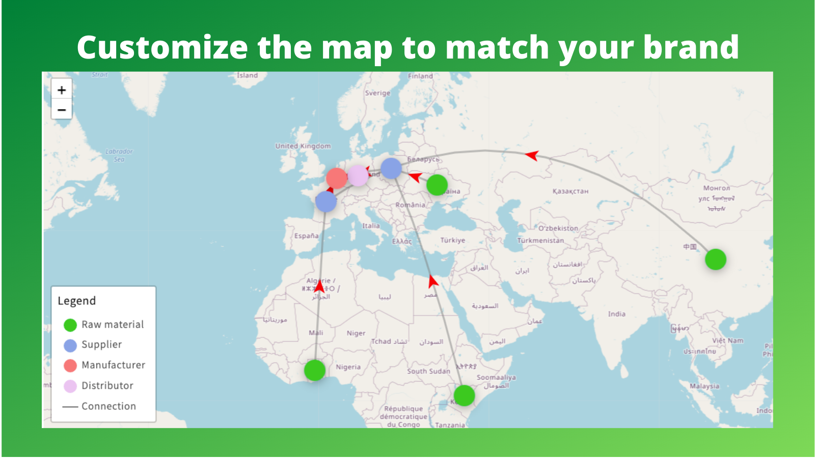 Customize the map to match your brand