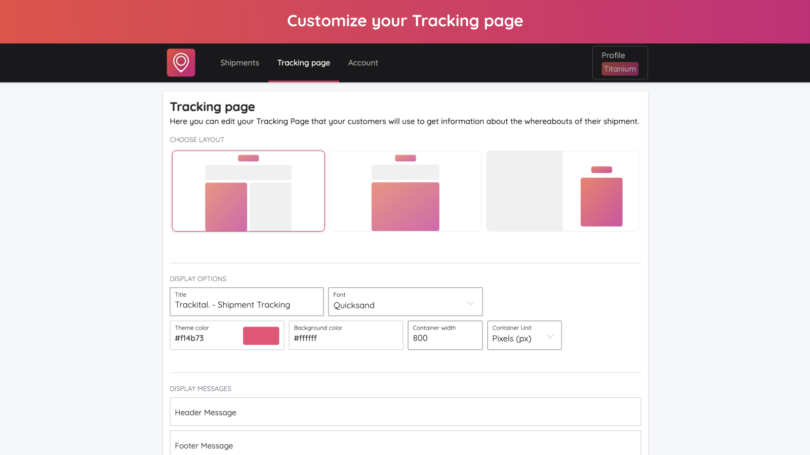 customize-tracking-page
