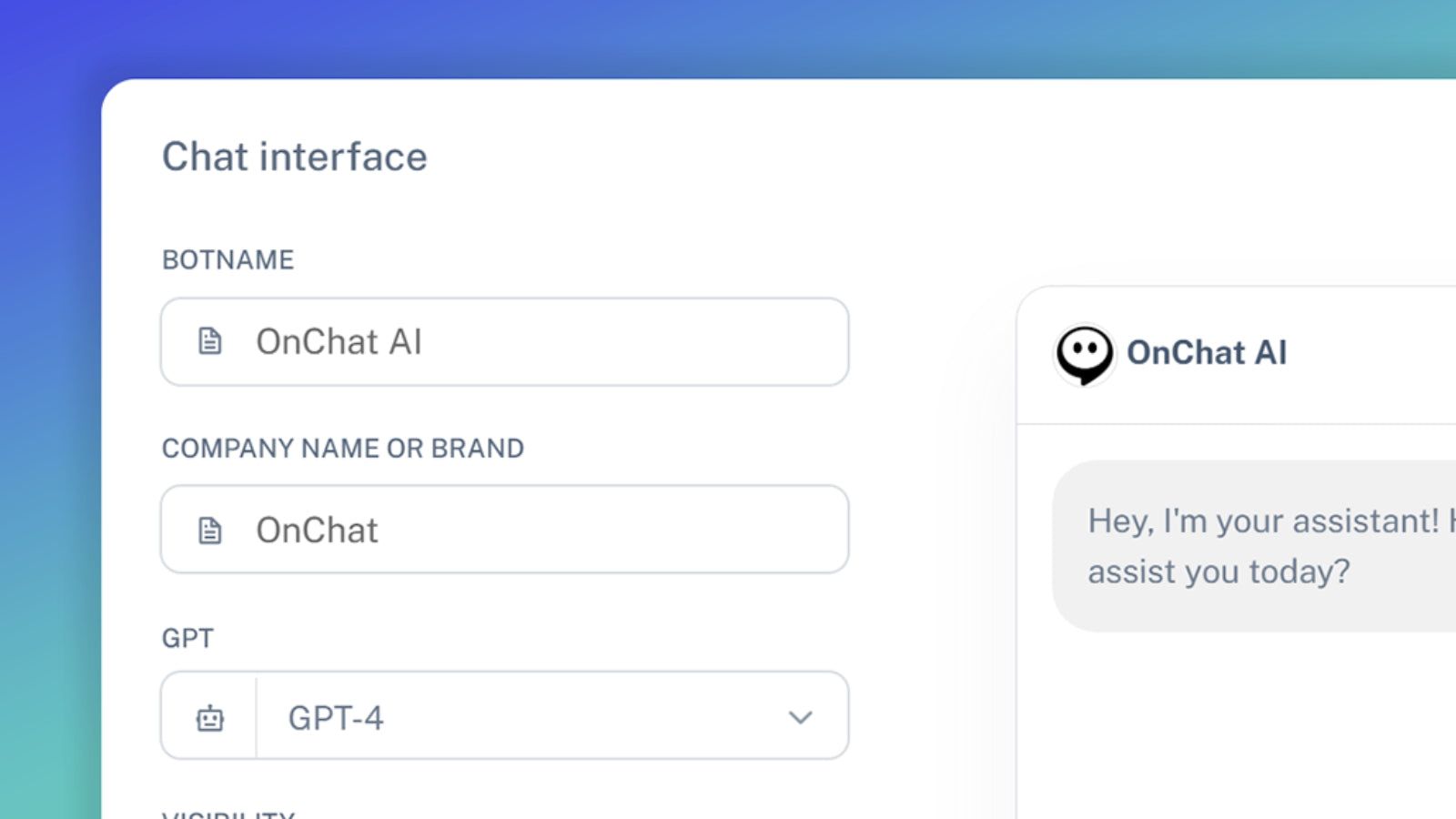 Customize your chatbot