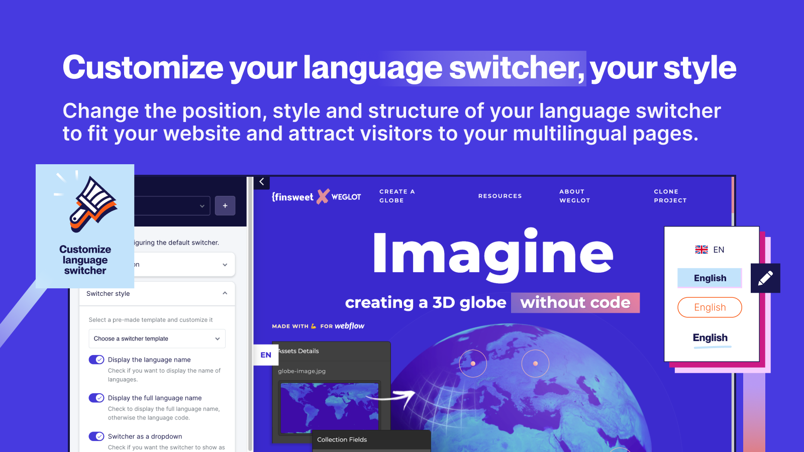 Customize your language switcher to fit your store design