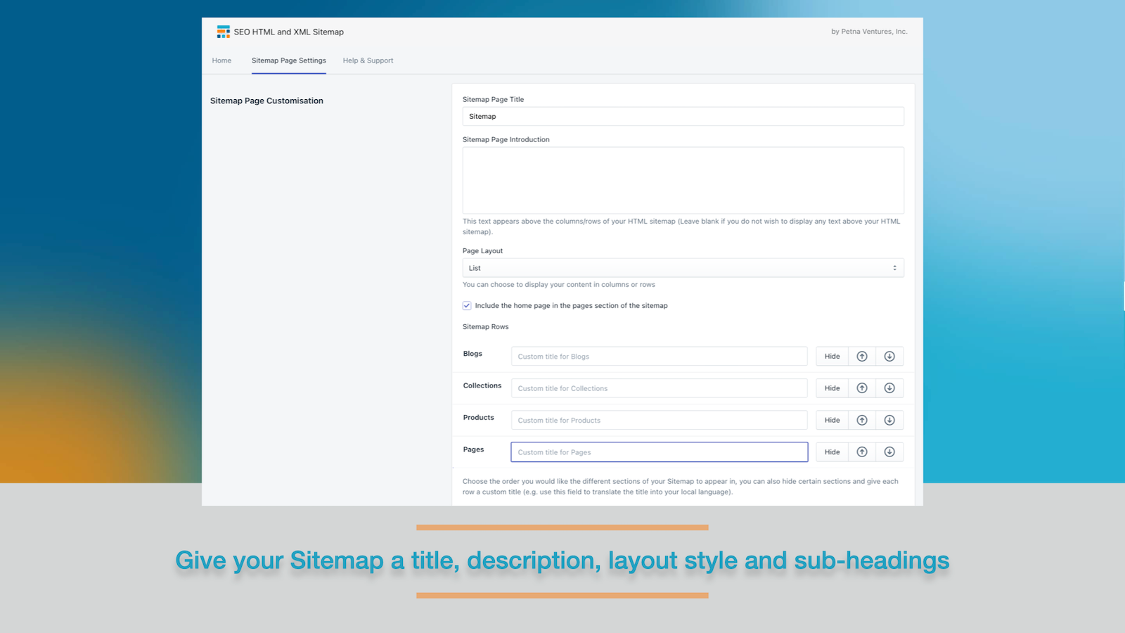 Customize your Shopify SEO HTML Sitemap Page template
