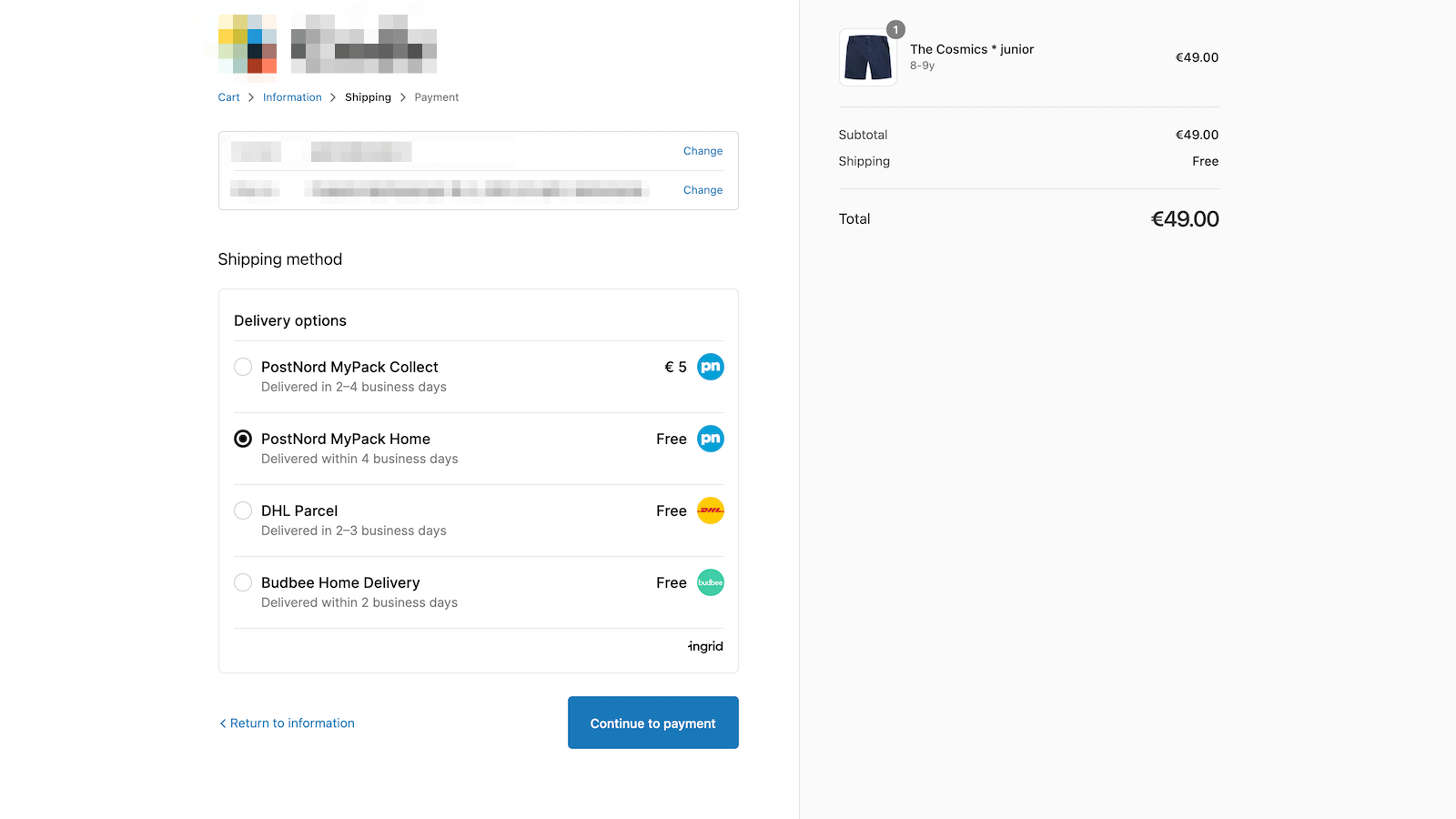 Customized checkout in Shopify Plus