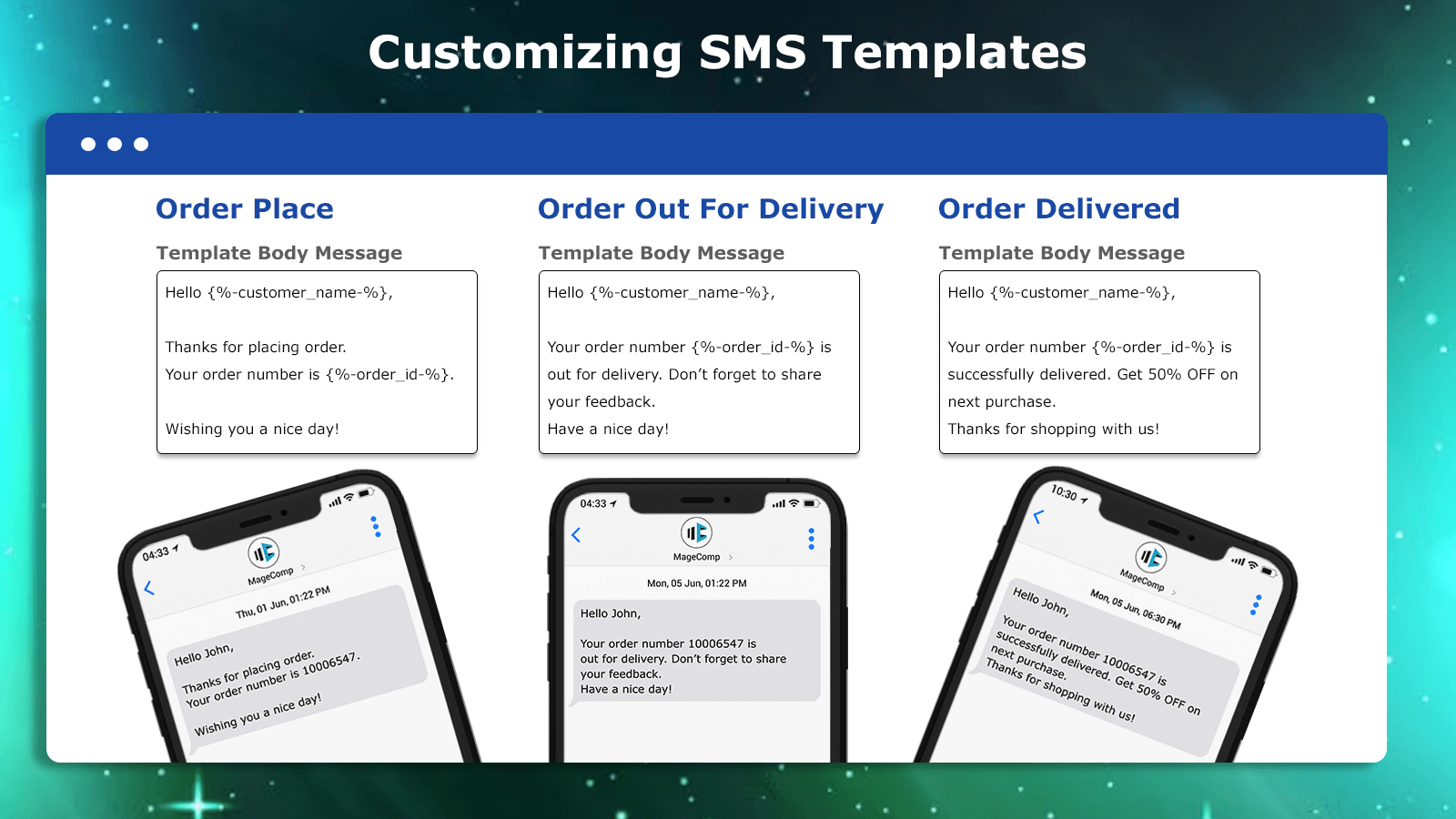 Customizing SMS Templates