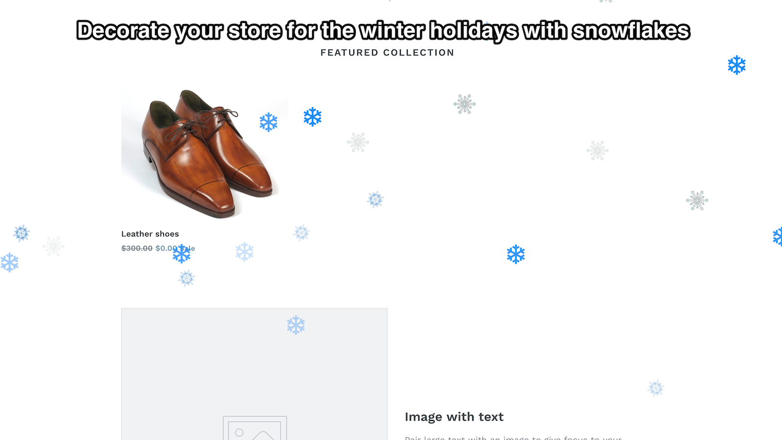 Decorate your store with snowflakes for the winter holidays