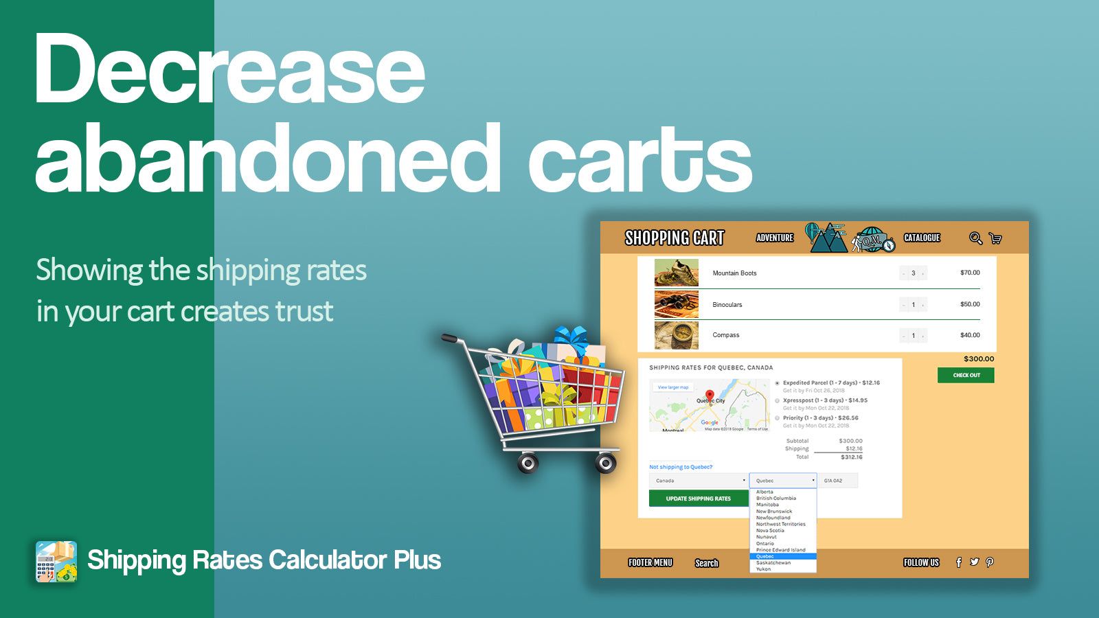 Decrease cart abandonment & create trust with your customers. 