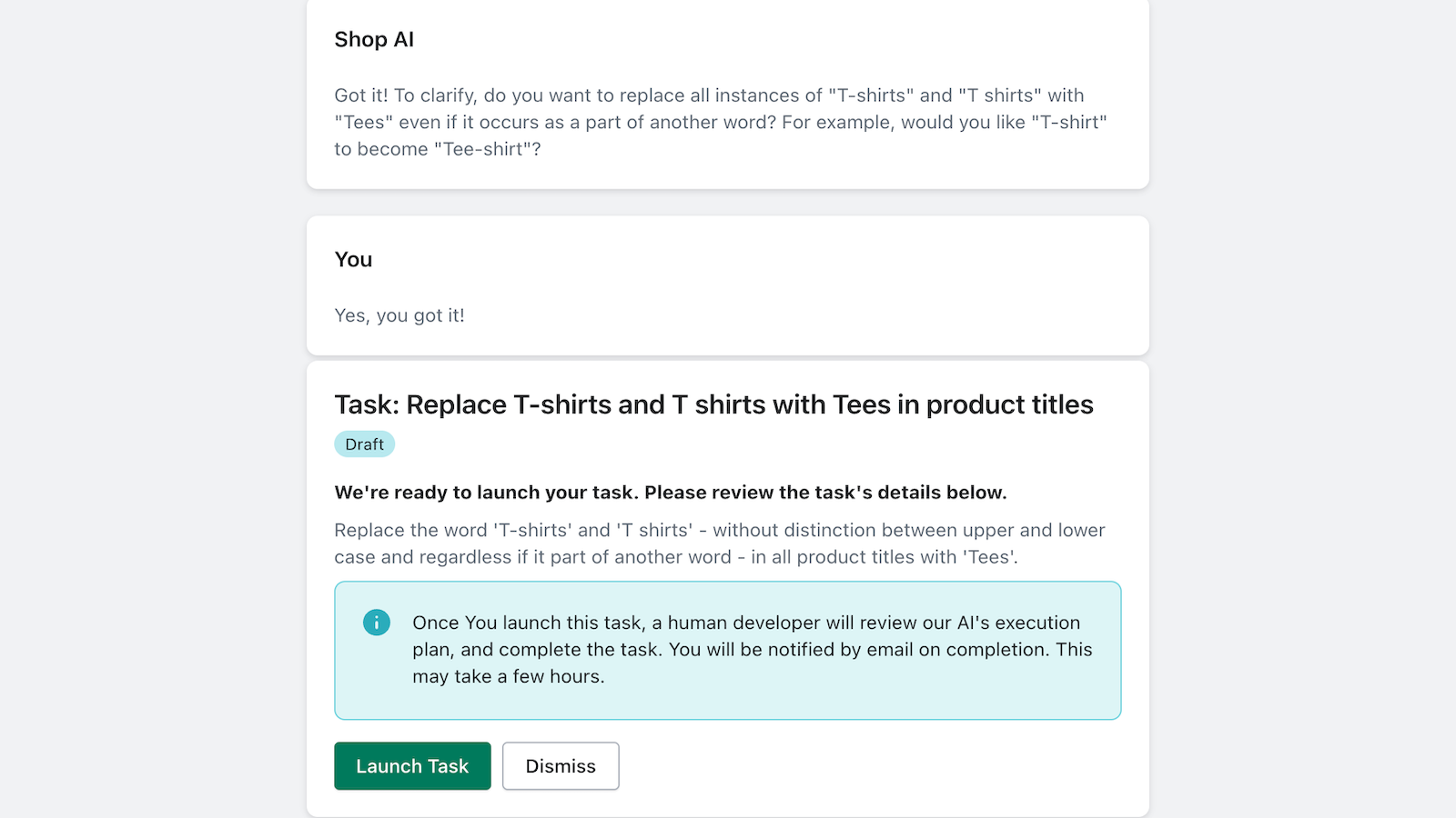 Define and launch tasks