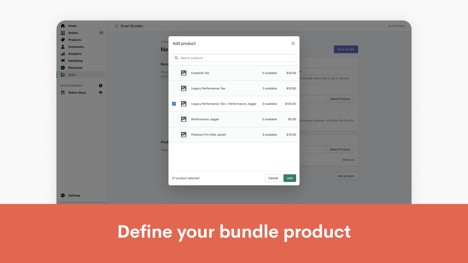 Define your bundle product