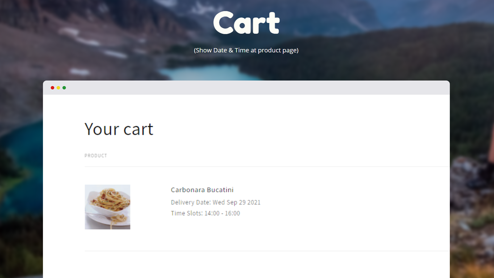 Delivery Date at Cart Page