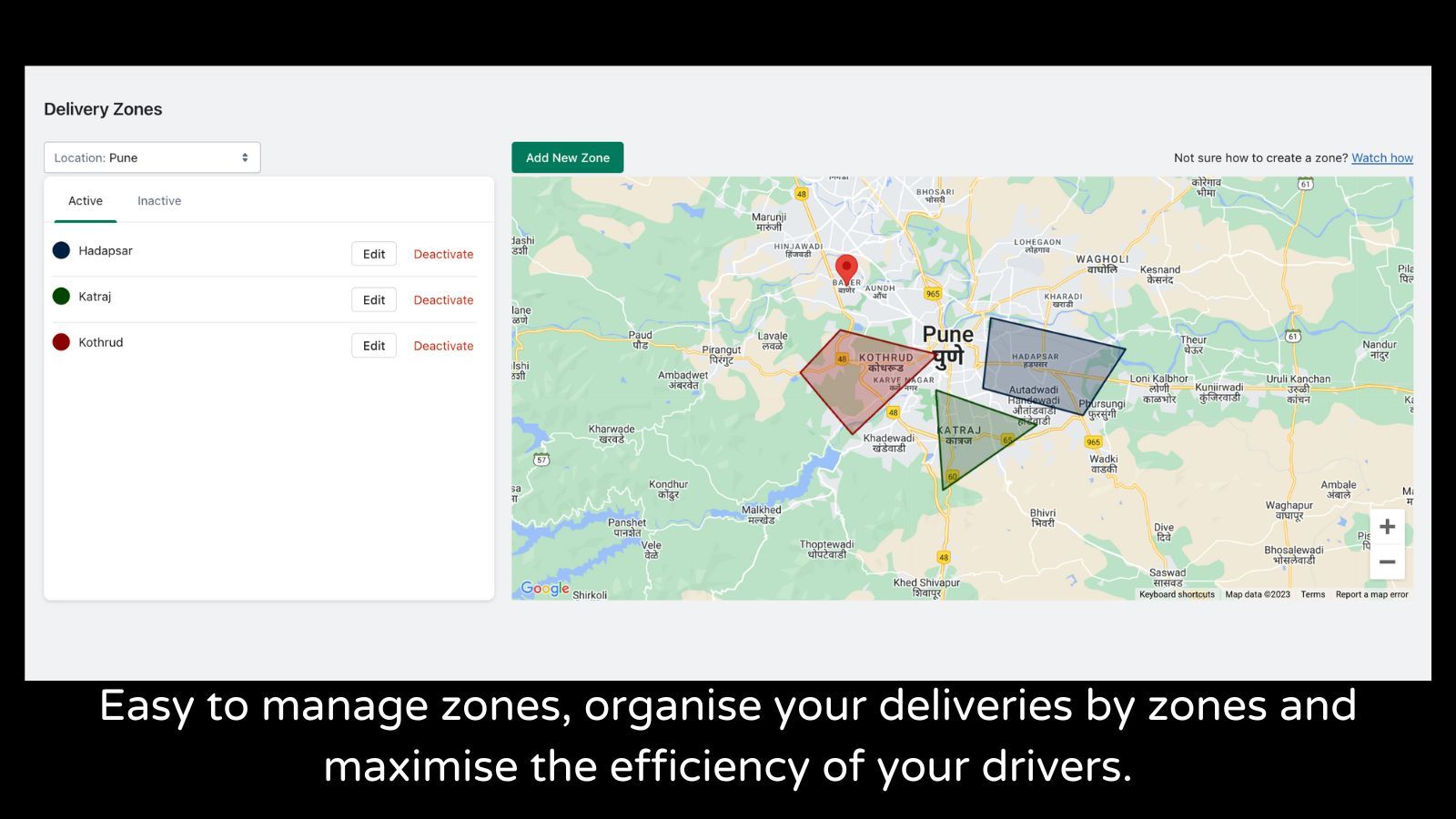 Delivery Zones