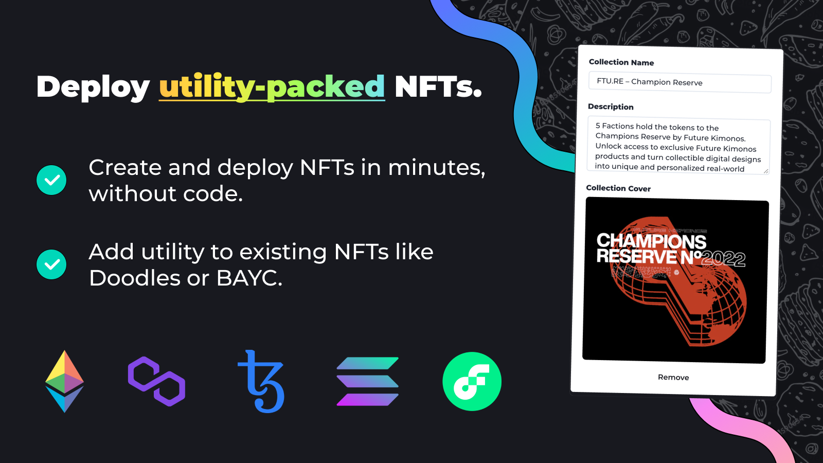 Deploy utility-packed NFTs