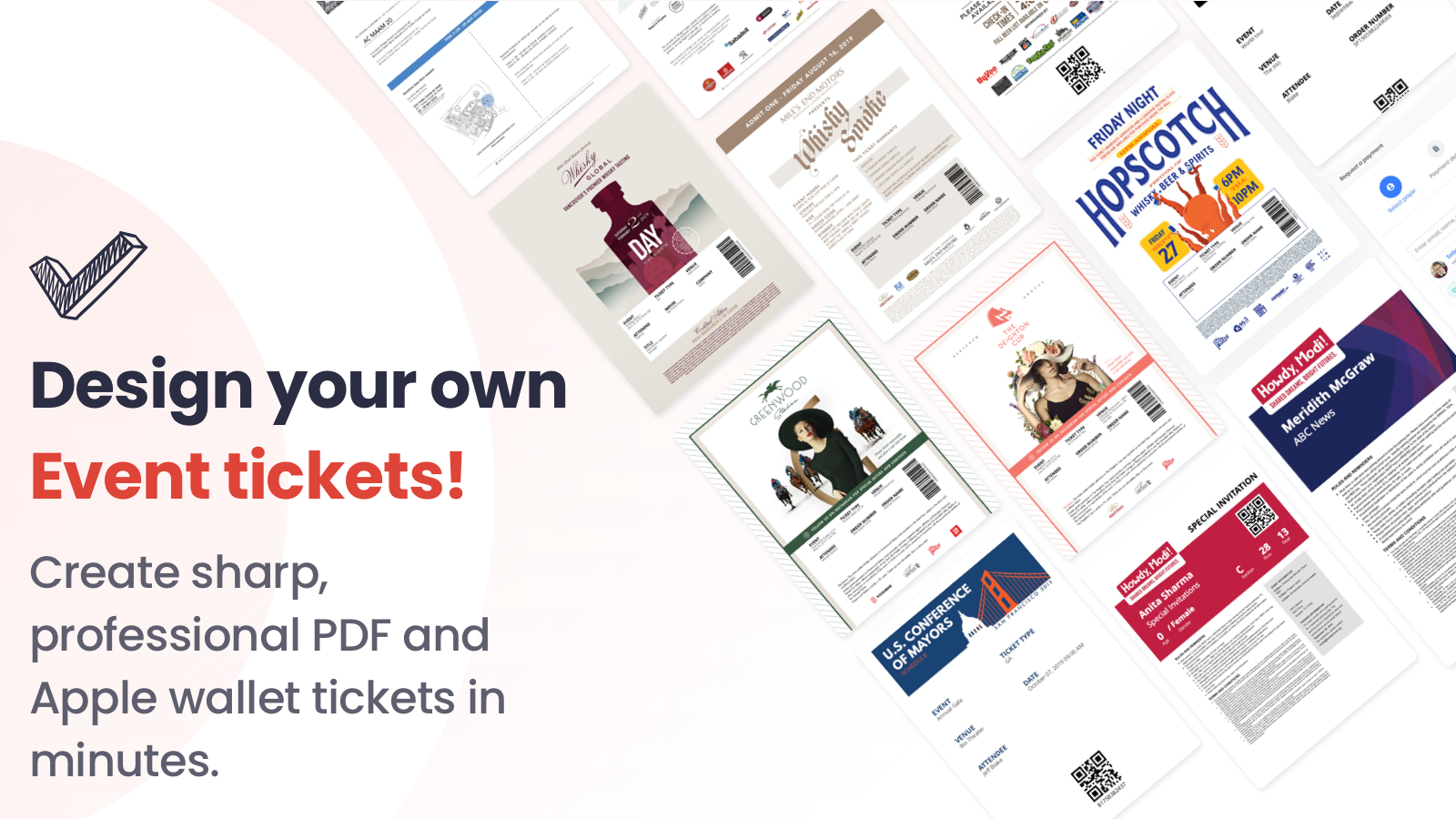 Design and brand your own PDF and Apple wallet tickets