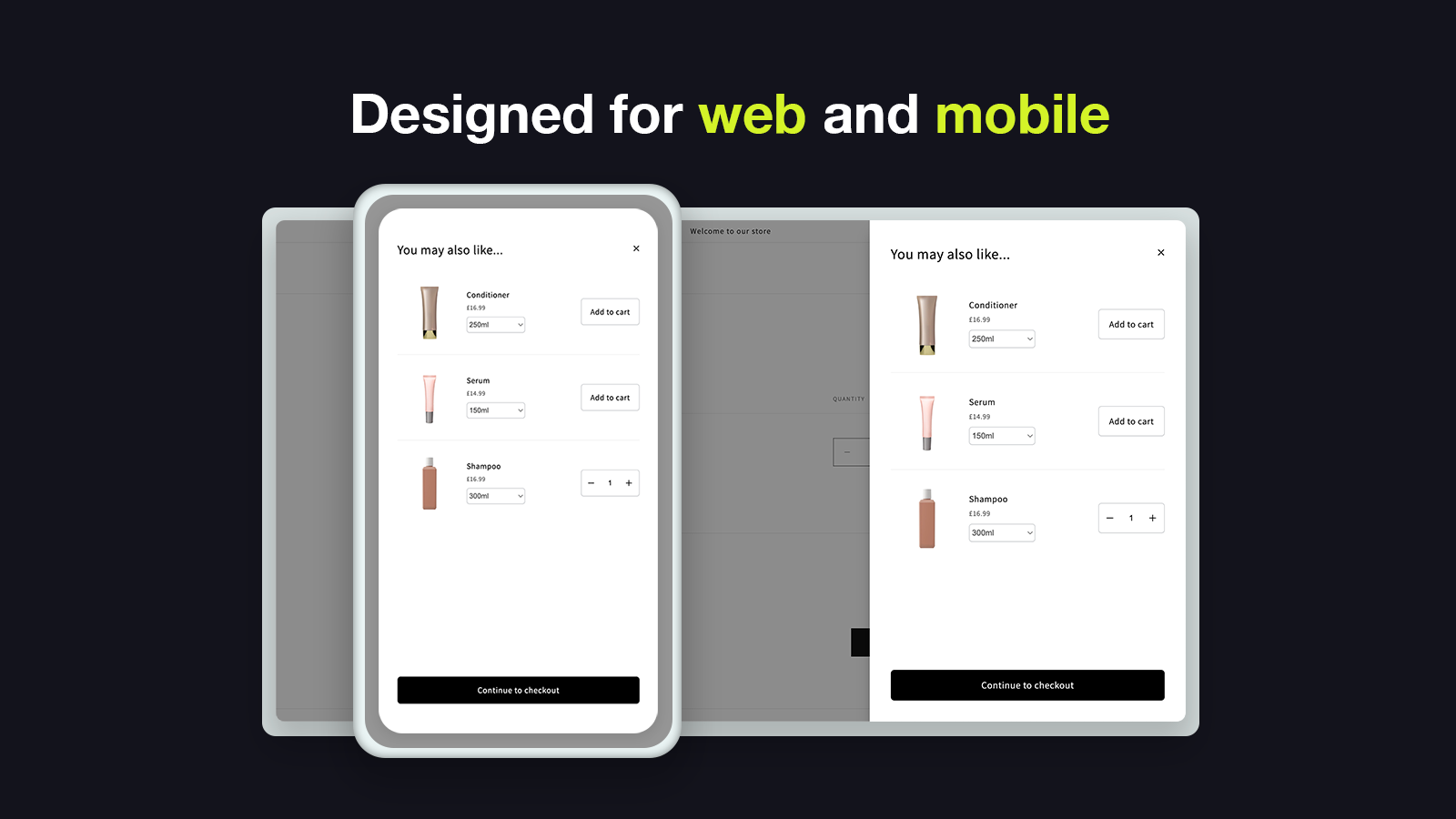 Designed for web and mobile