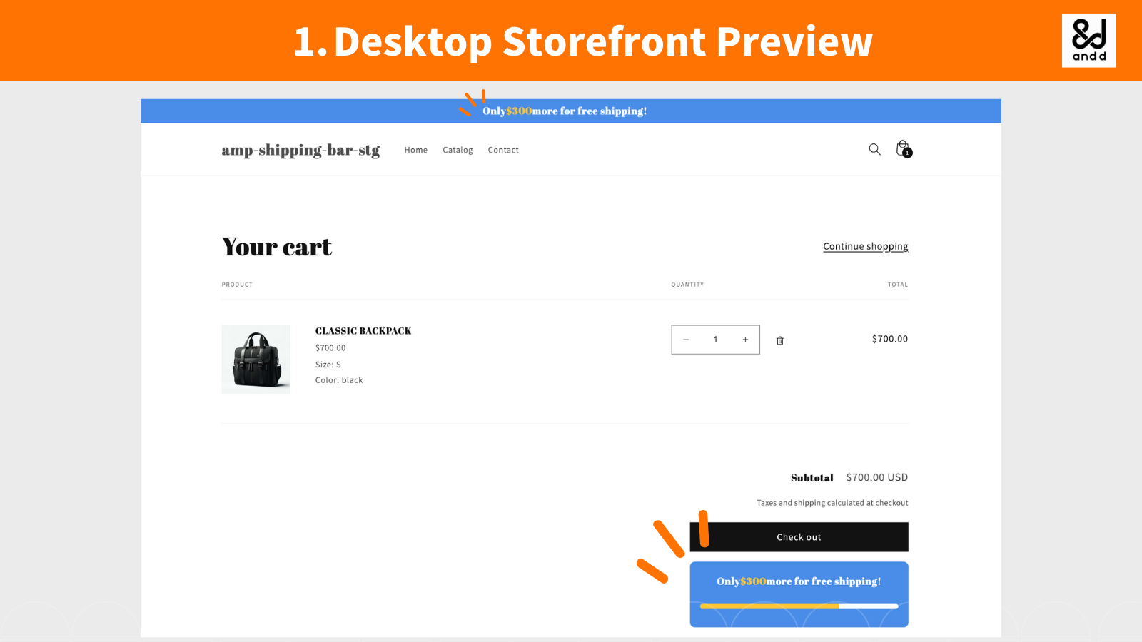 Desktop Storefront Preview