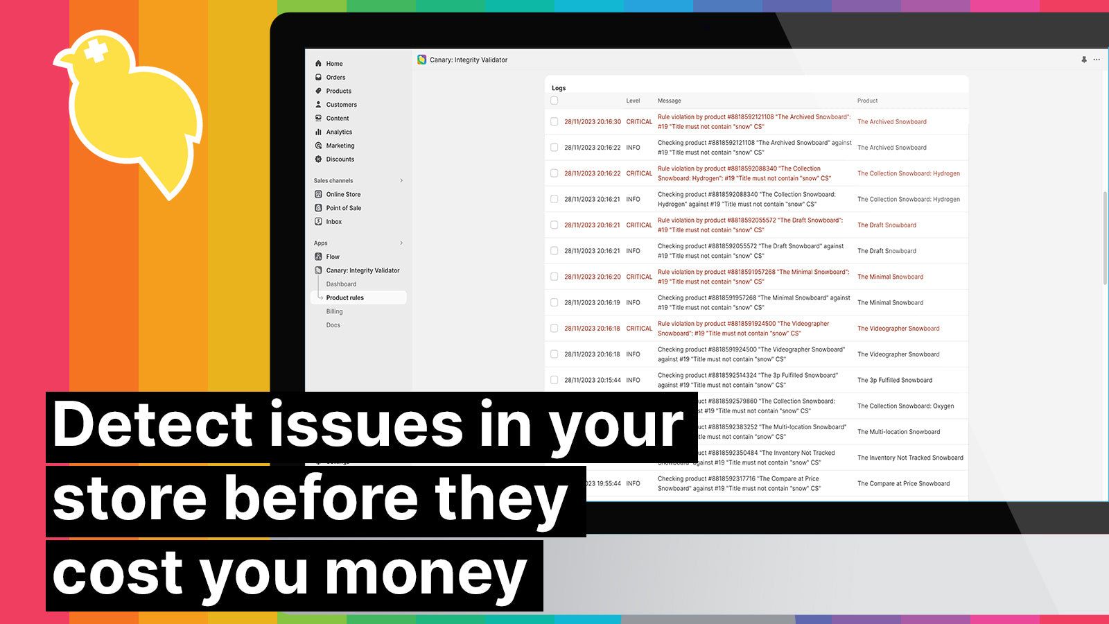 Detect issues in your store before they cost you money
