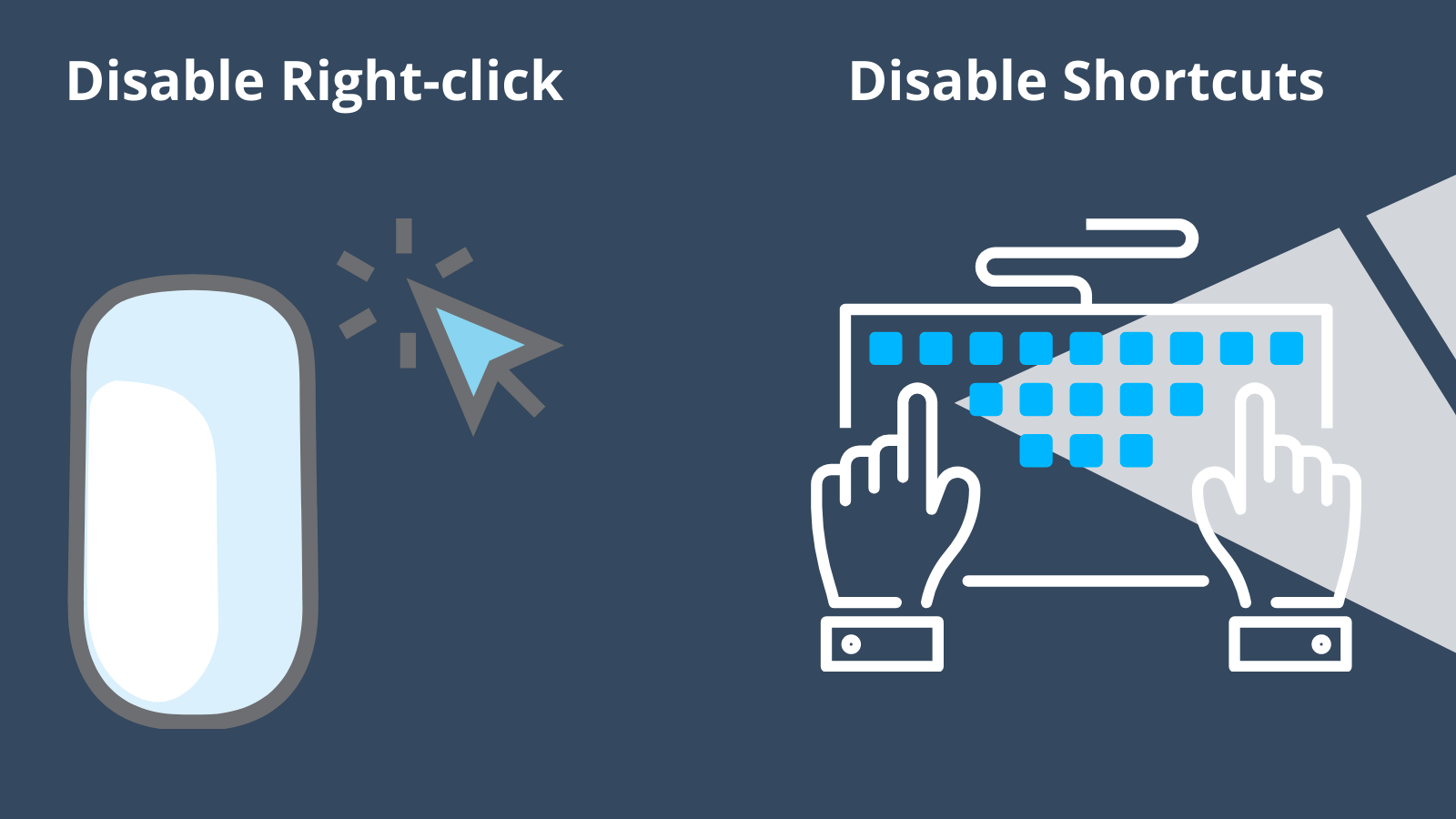 Disable right click & Shortcuts
