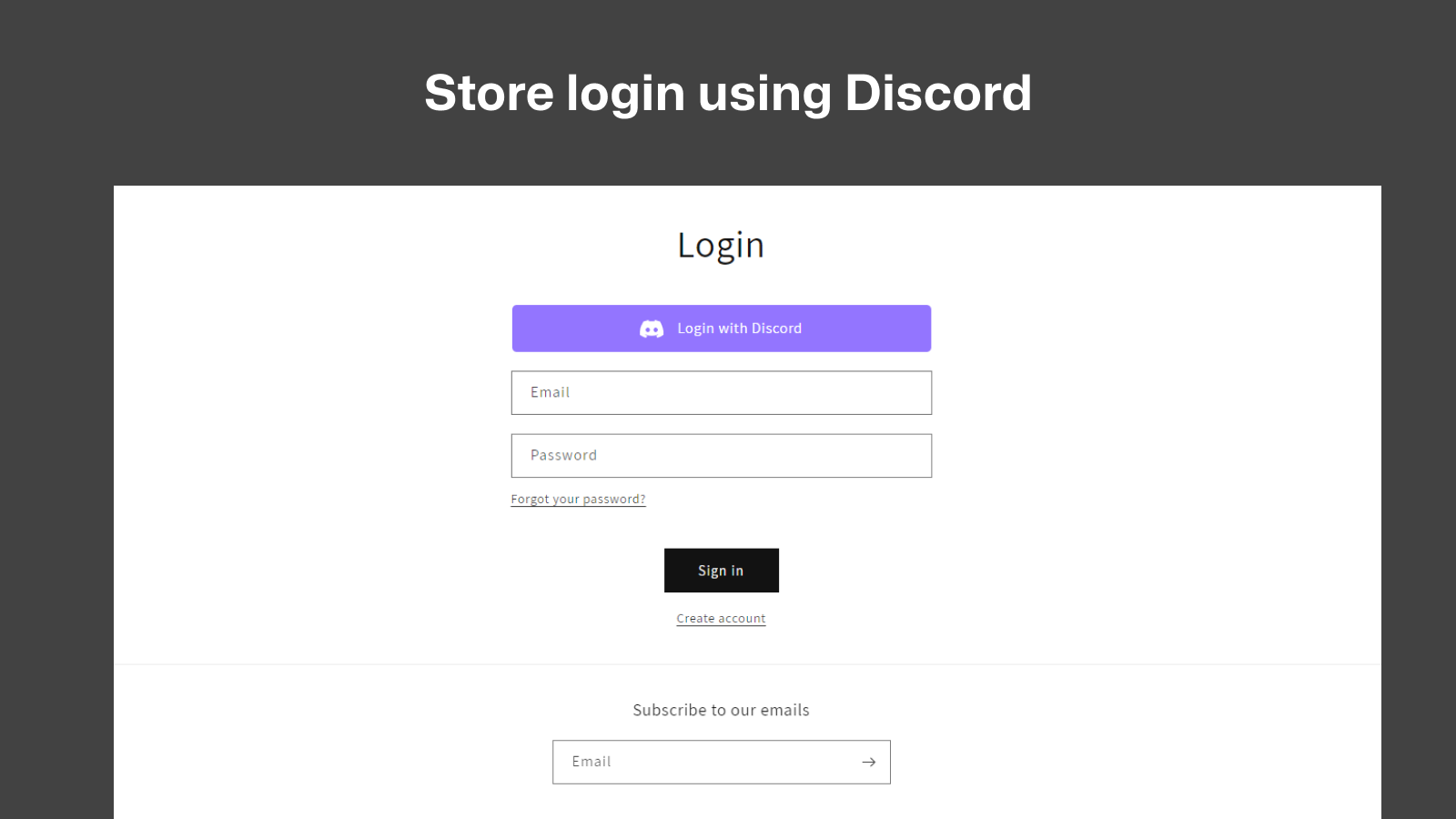 Discord integration & discord login - Login with discord page