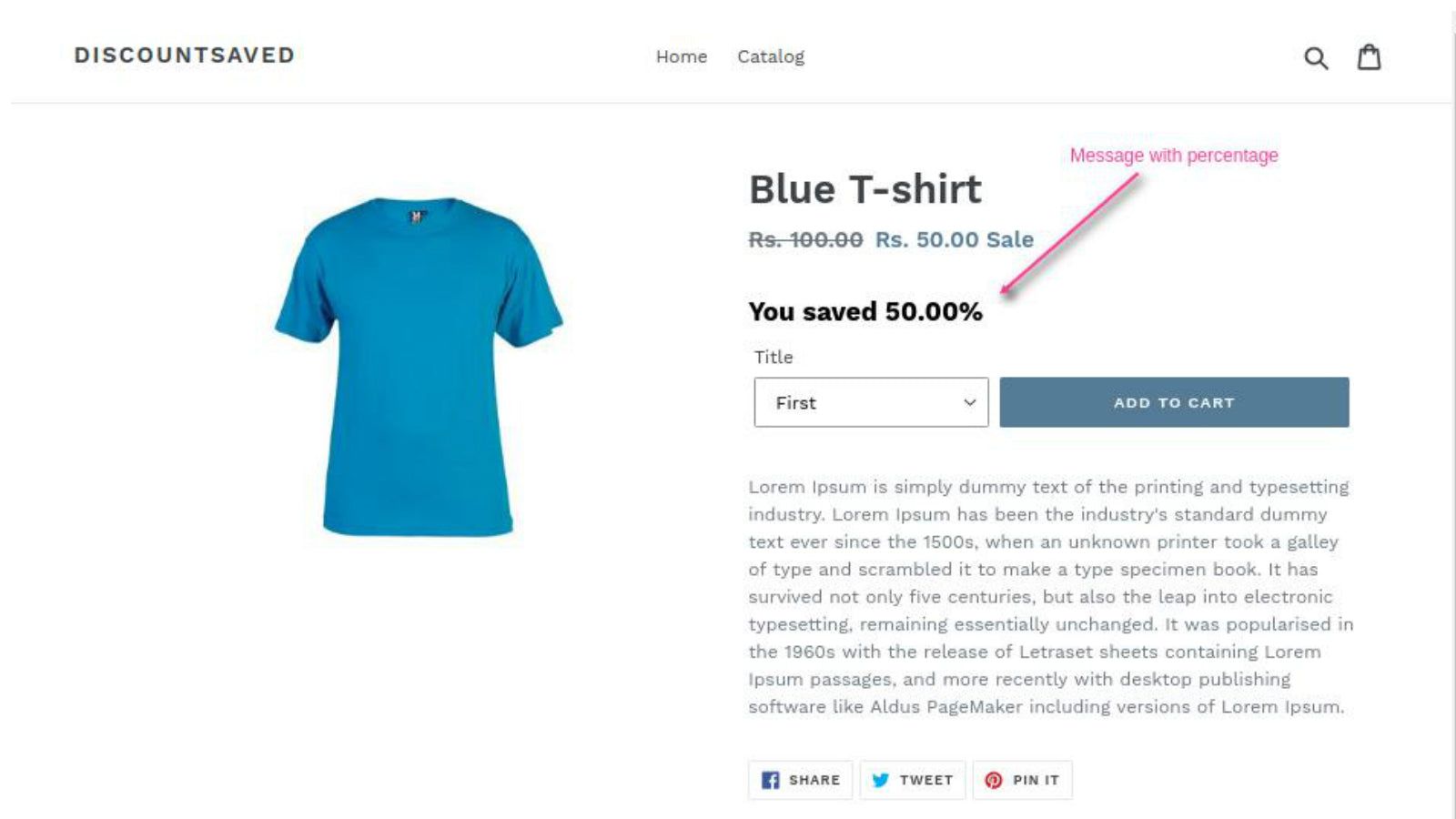 Discount Saved shopify app