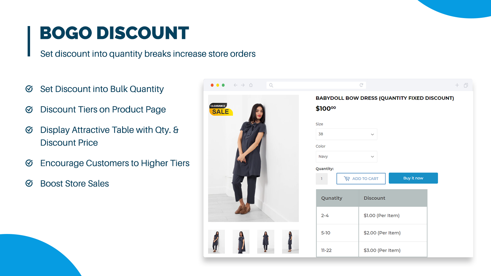 Discounts & Free Gift Displayed on Cart Page