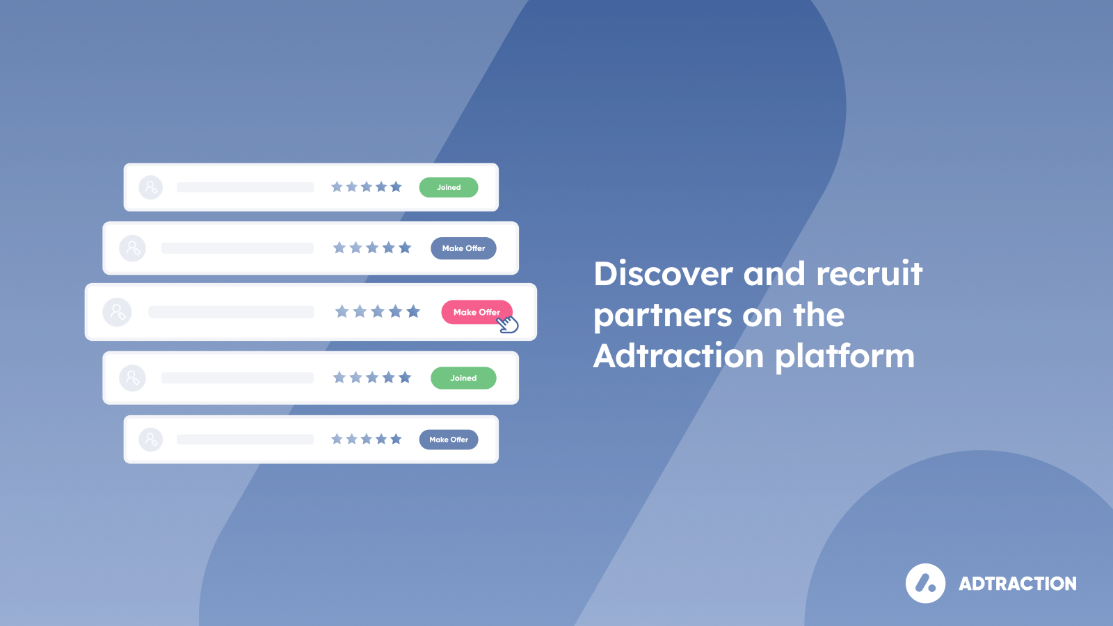 Discover and recruit partners on the Adtraction platform