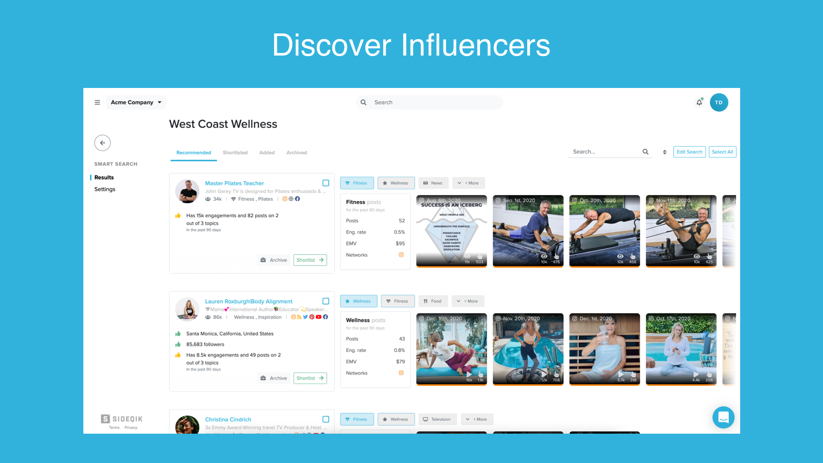 Discover Influencers