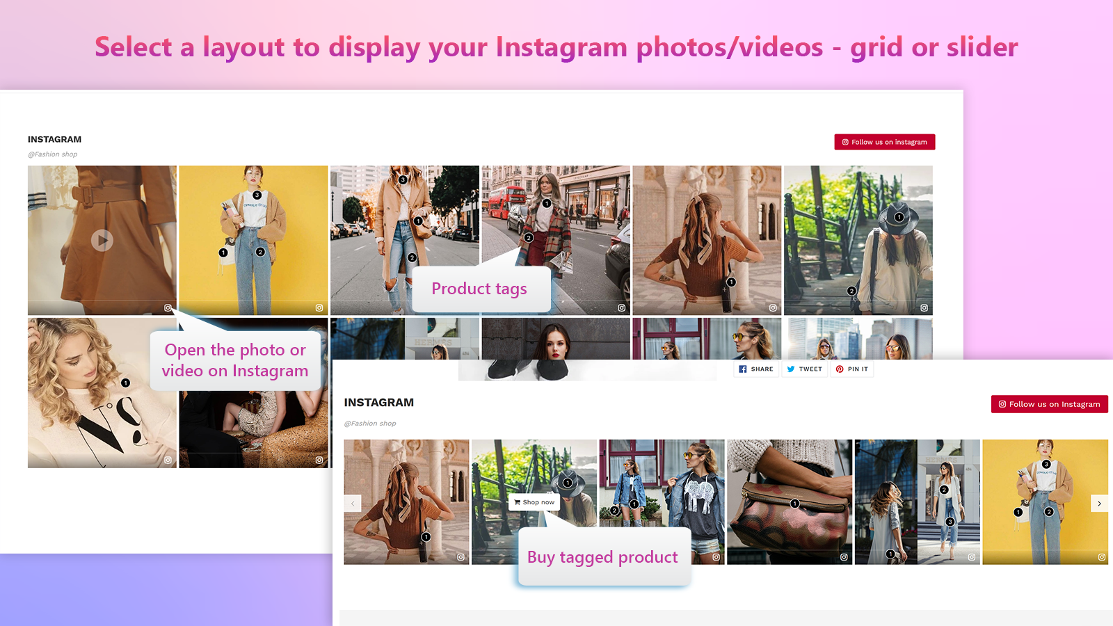 Display Instagram photos & videos anywhere