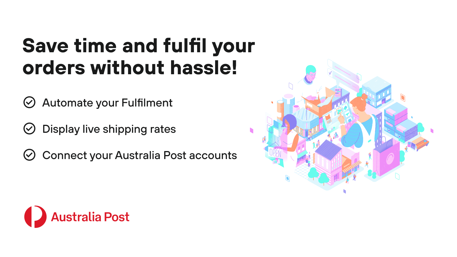 Display live shipping rates & print Australia Post labels
