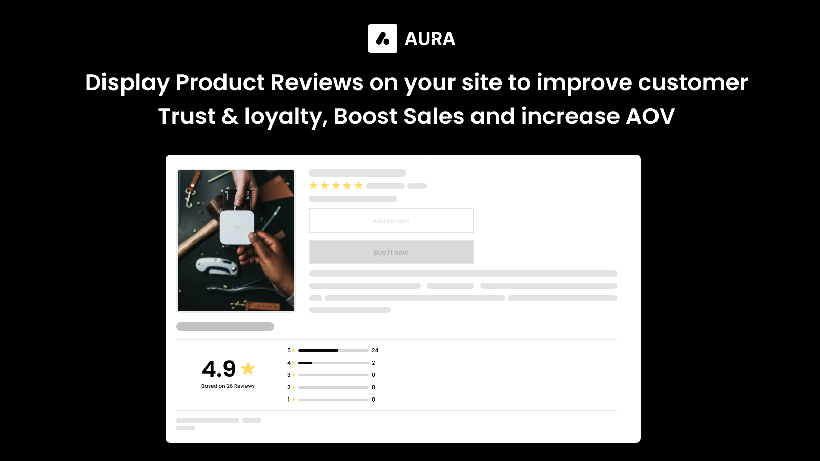 Display product reviews - Aura