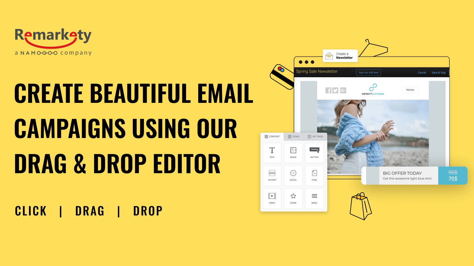 Drag and drop journey editor for email & SMS