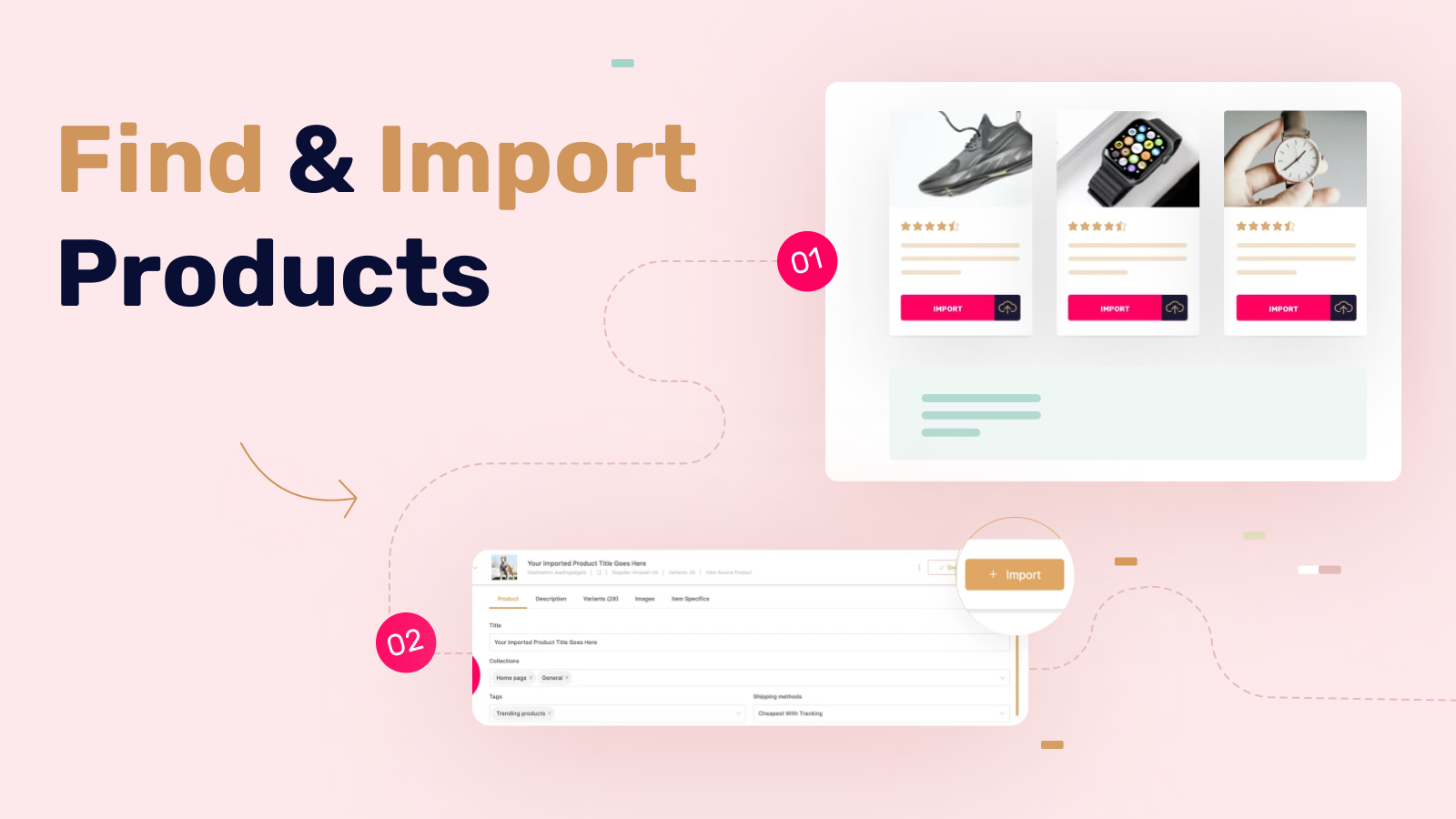 Dropshipping products finding and importing