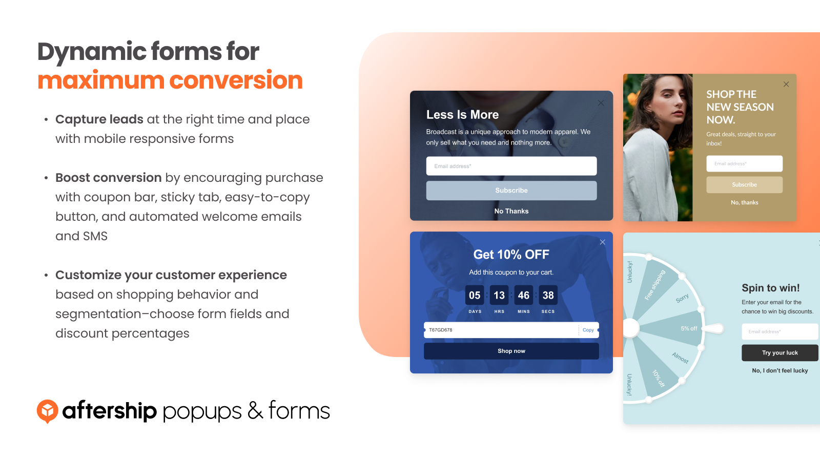 Dynamic forms for maximum conversion