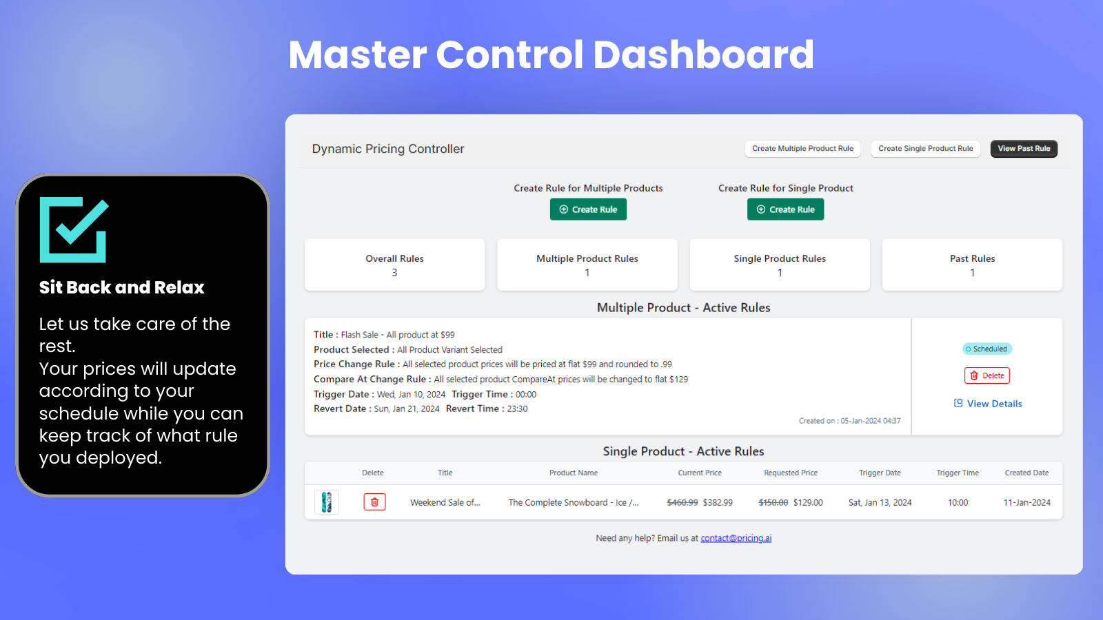 Dynamic Pricing Automation - Master Controller Dashboard