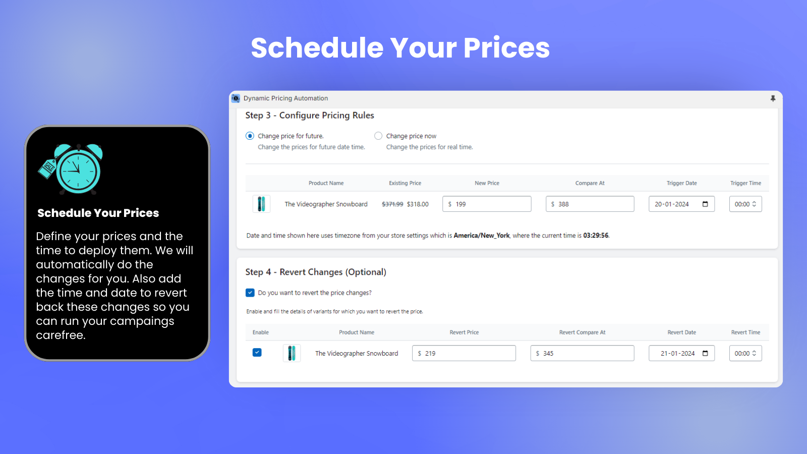 Dynamic Pricing Automation - Schedule Your Prices