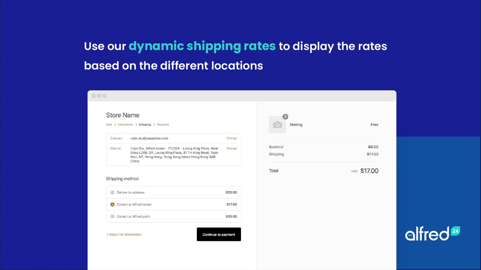 Dynamic shipping rates