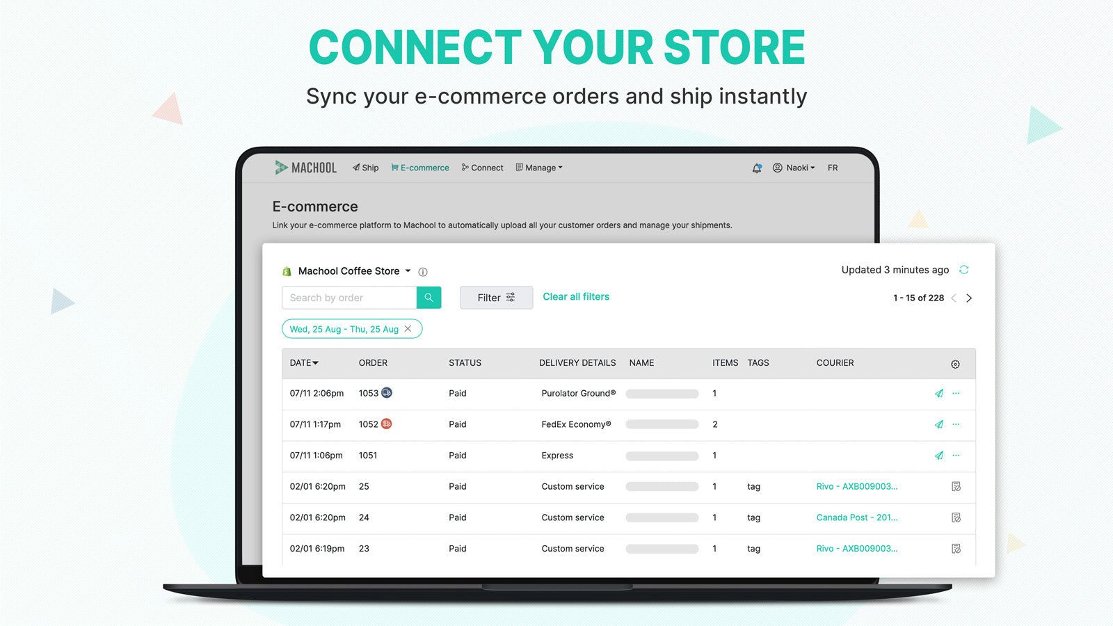 E-commerce order page