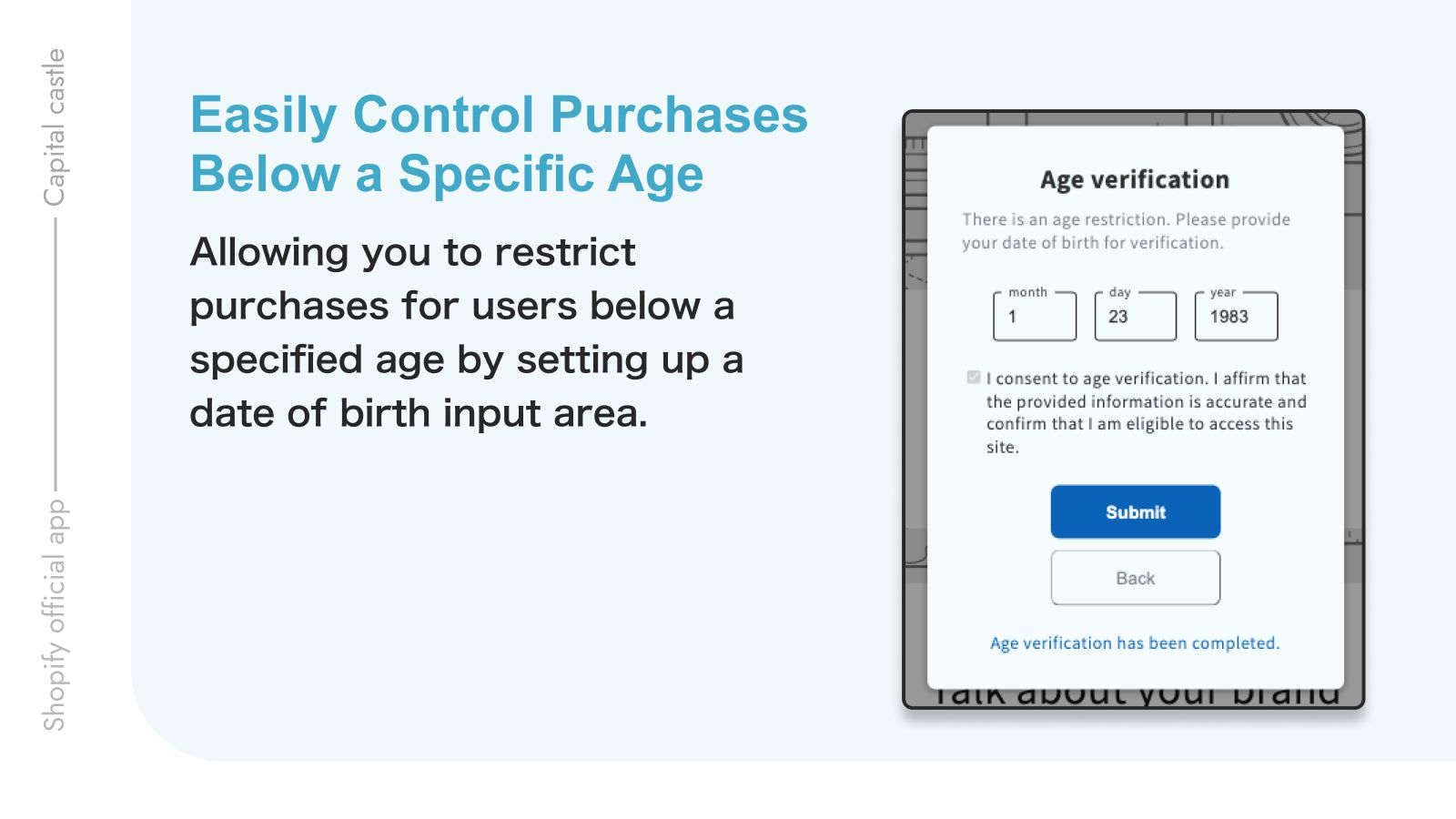 Easily Control Purchases Below a Specific Age