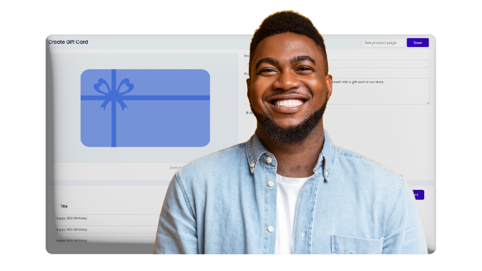 Easily create and customize your gift cards