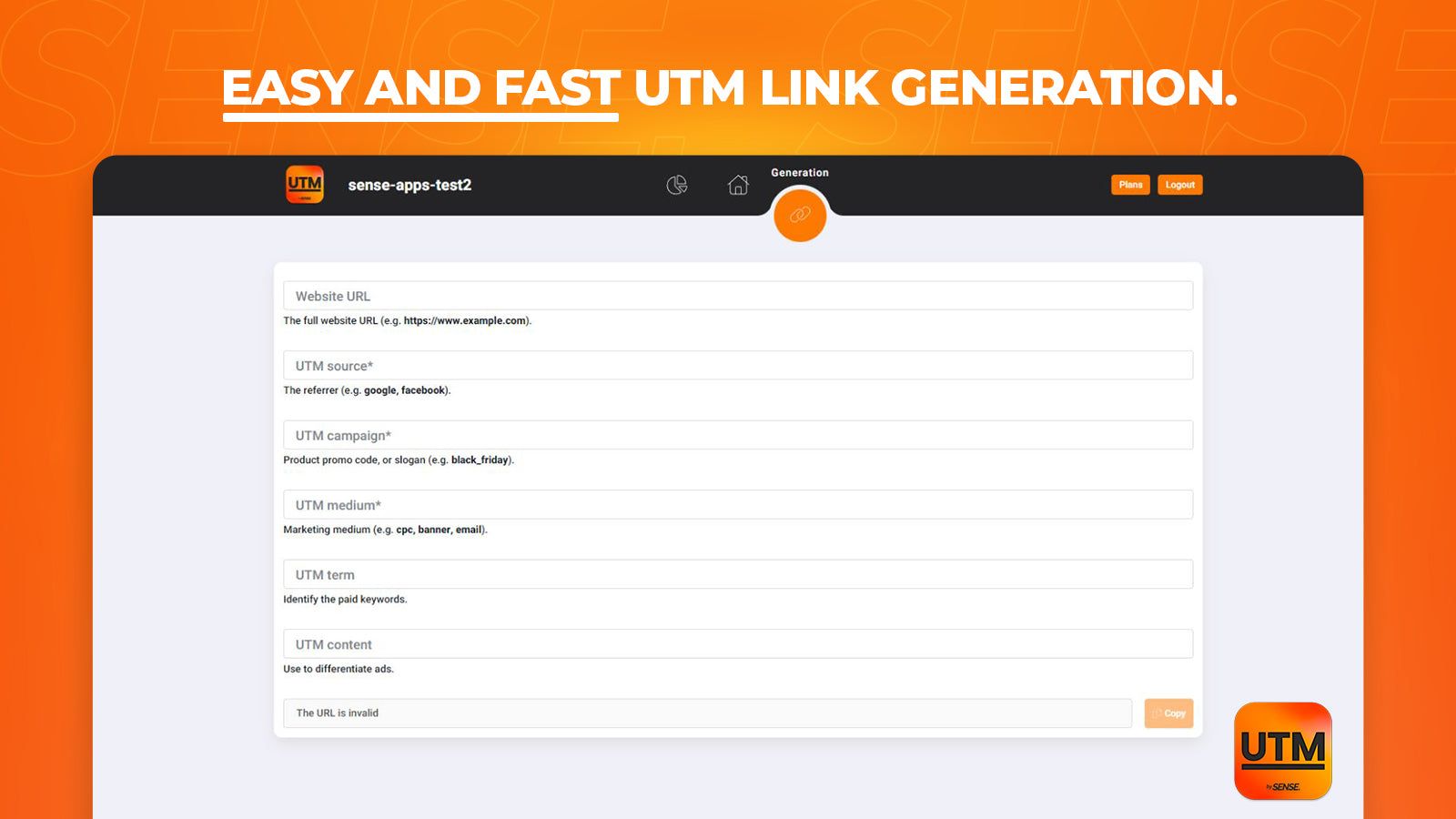 Easily generate UTM links