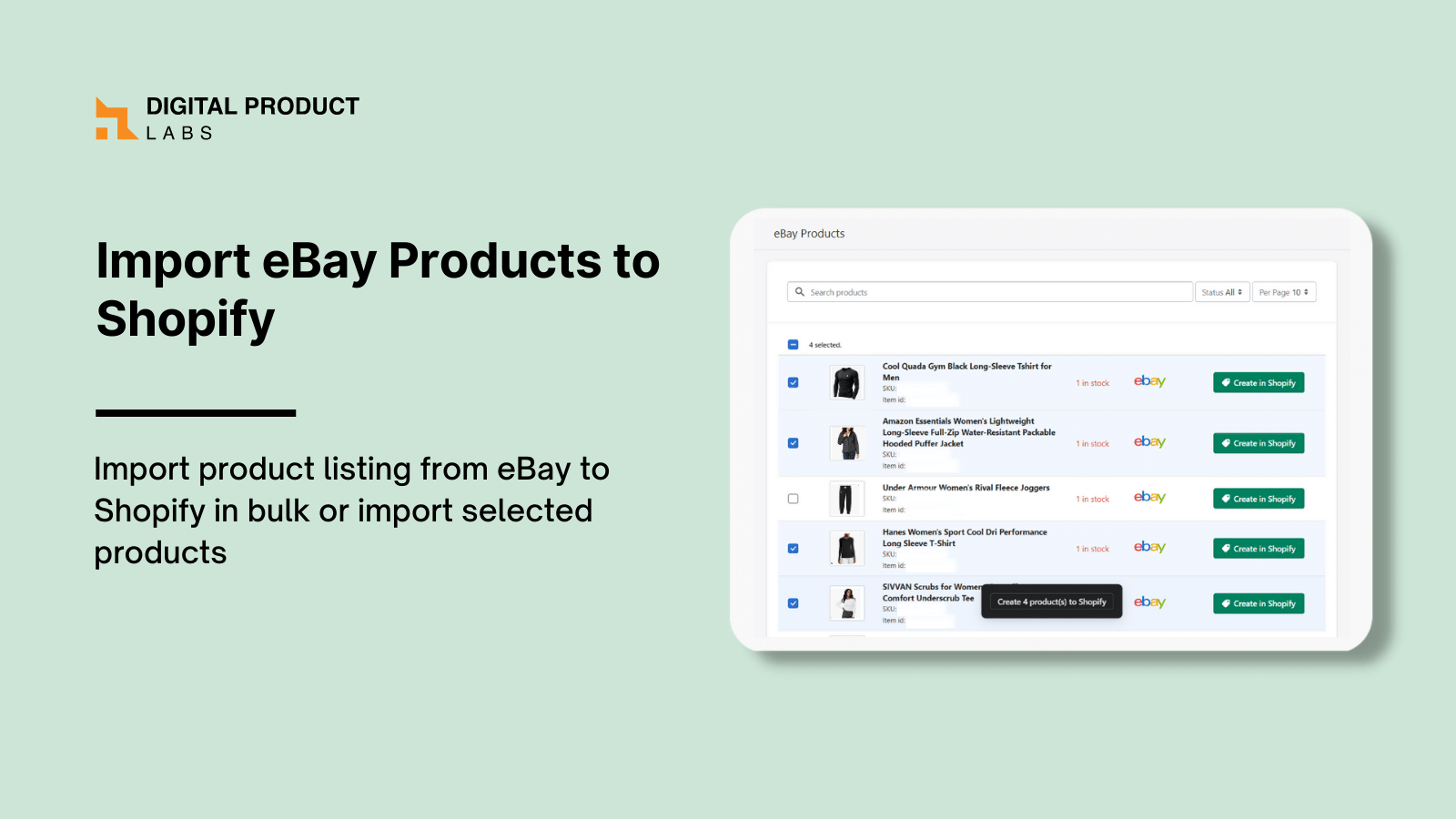 Easily import your eBay Product listings to Shopify