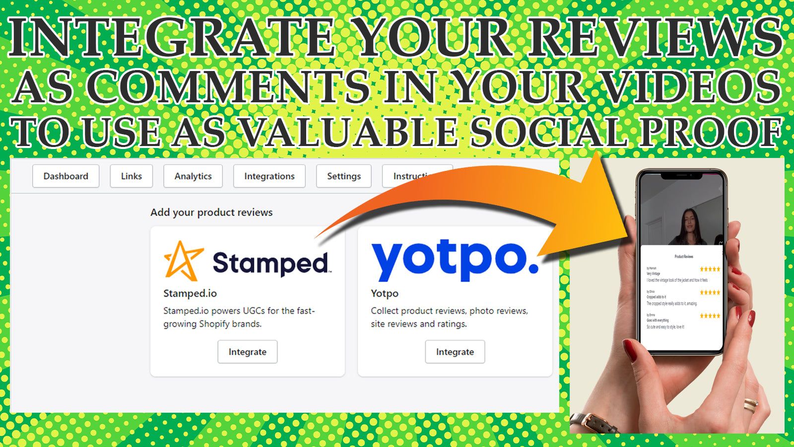 Easily integrate reviews from your favorite reviews app