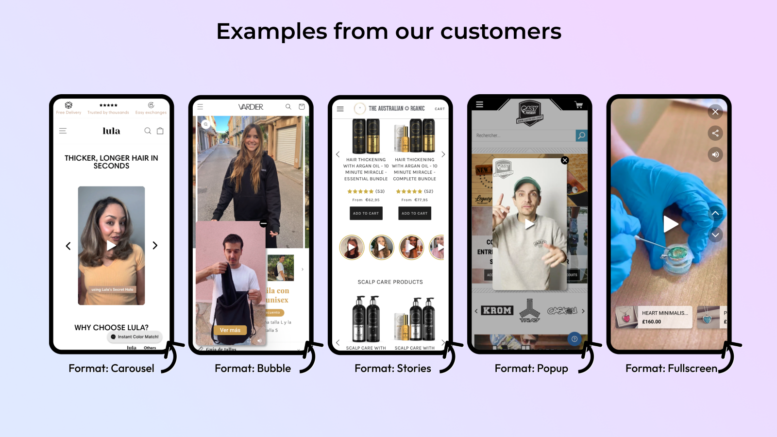 Easily publish shoppable videos on any pages of your store