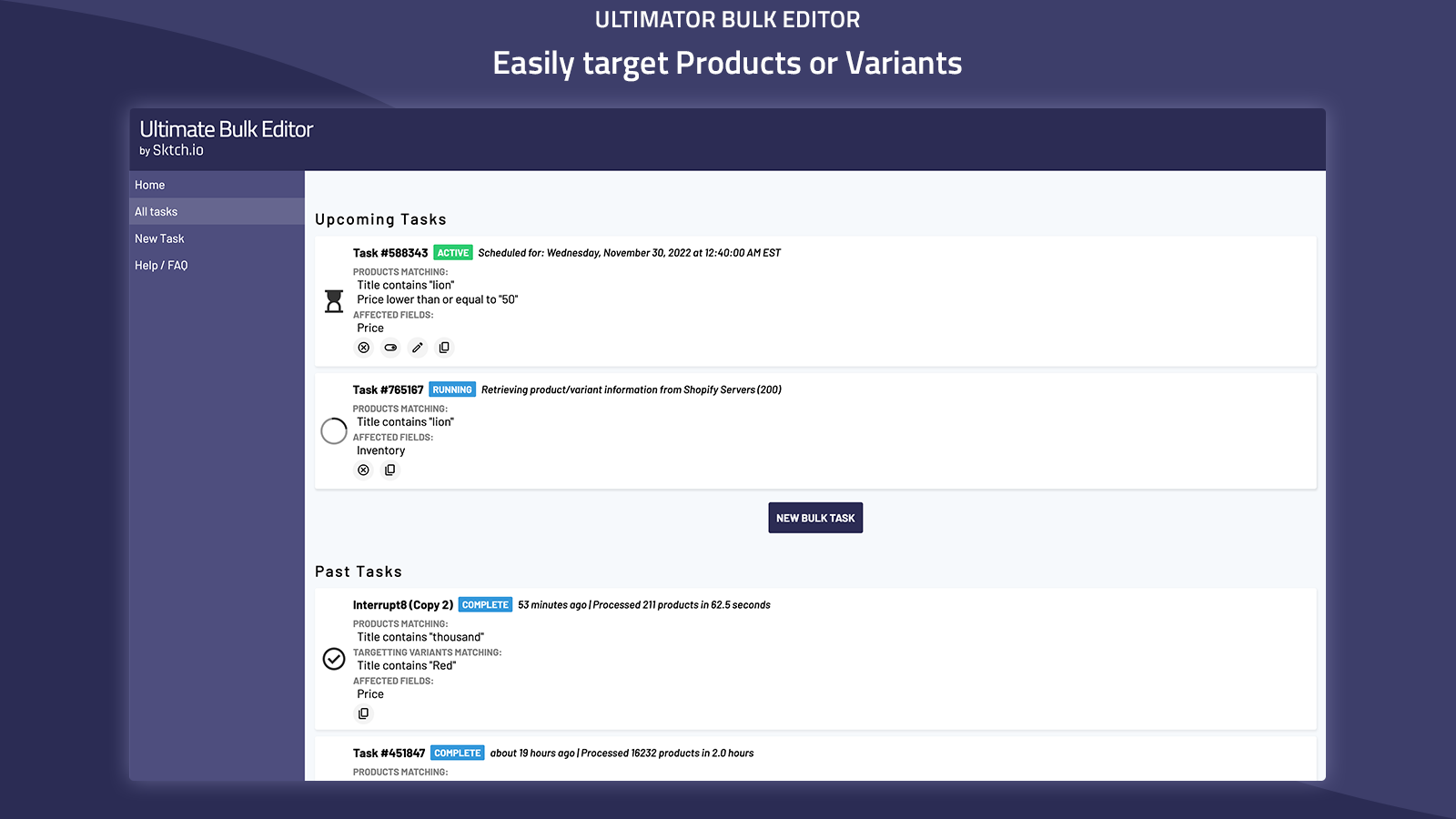 Easily target Products or Variants
