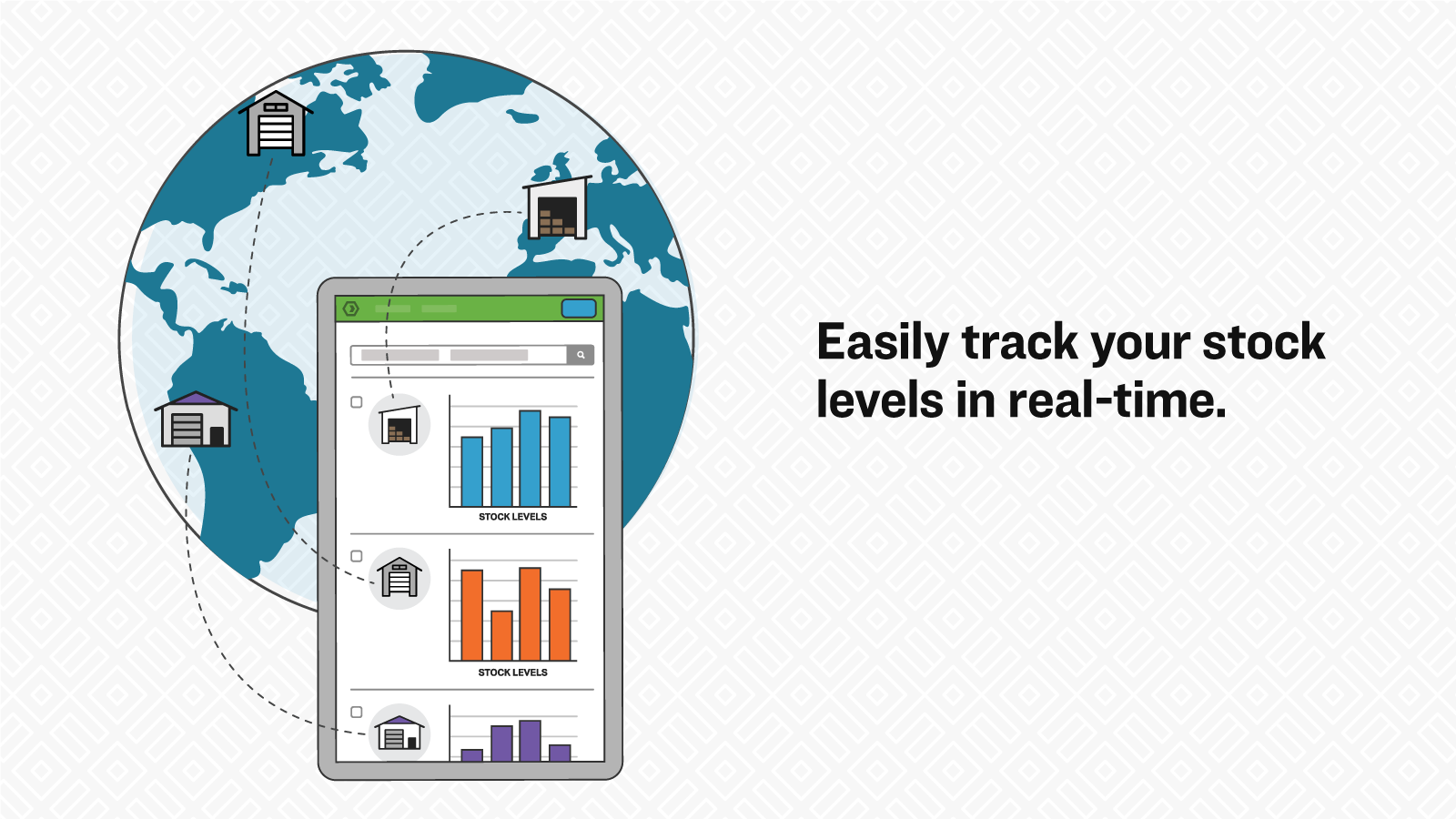 Easily track your stock levels in real time.